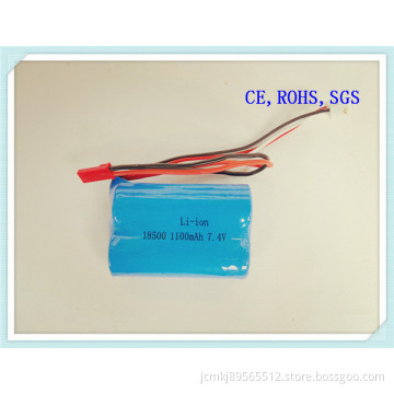 Lithium Battery Pack, 18500-1100mAh 7.4V, Electronic Toys, 10-15c Discharge, Rechargeable Battery, Li-ion Battery, Lithium Battery Pack, Li Ion Battery